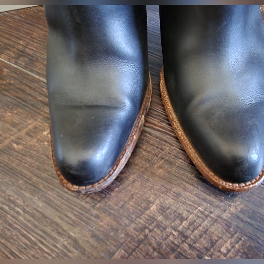 Coach Rory Black Leather Boots, Size 10 - Picture 5 of 12